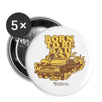 Born to be Bad - Buttons large 2.2''/56 mm (5-pack) - white - Front