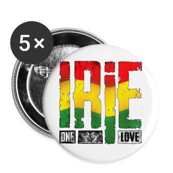 Vibrant reggae design with rainbow colors - Buttons large 2.2''/56 mm (5-pack) - white - Front