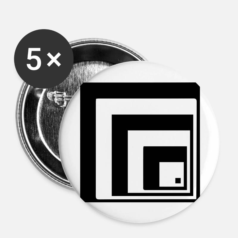 Pyramid or Pathway - Buttons groß 56 mm (5er Pack) - Weiß