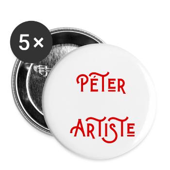 Si péter était un art je serais un artiste - Lot de 5 grands badges (56 mm) - blanc - Devant