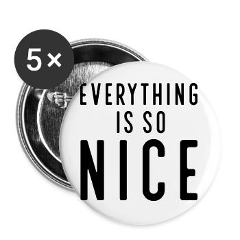Funny sayings - Buttons large 2.2''/56 mm (5-pack) - white - Front