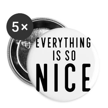 Funny sayings - Buttons large 2.2''/56 mm (5-pack) - white - Front