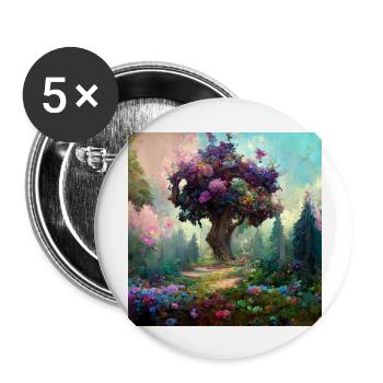 the Magic Tree - Buttons large 2.2''/56 mm (5-pack) - white - Front