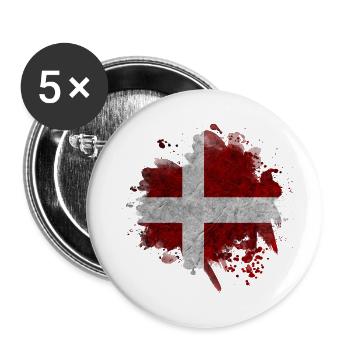 Danemark Copenhague Scandinavie danoise Viking - Lot de 5 grands badges (56 mm) - blanc - Devant
