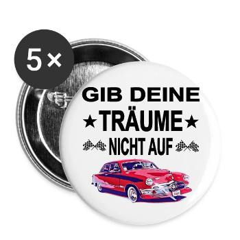 Auto - Buttons groß 56 mm (5er Pack) - Weiß - Vorne