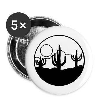 Nature Sun Desert Landscape - Buttons large 2.2''/56 mm (5-pack) - white - Front