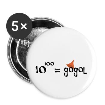 gogol - Lot de 5 grands badges (56 mm) - blanc - Devant