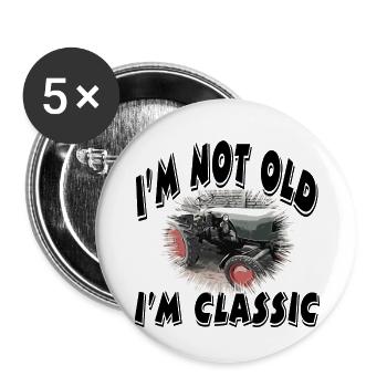 Tractor - Buttons large 2.2''/56 mm (5-pack) - white - Front