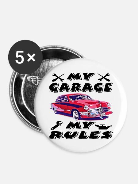 Auto - Buttons groß 56 mm (5er Pack) - Weiß