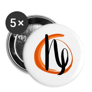 Horoscope Superstition Capricorne Astrologie Zodiaque - Lot de 5 grands badges (56 mm) - blanc - Devant
