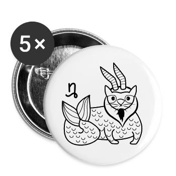 Astronomy Horoscope Superstition Zodiac Sign - Buttons large 2.2''/56 mm (5-pack) - white - Front
