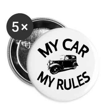 Car - Buttons large 2.2''/56 mm (5-pack) - white - Front