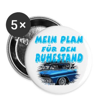 Auto - Buttons groß 56 mm (5er Pack) - Weiß - Vorne