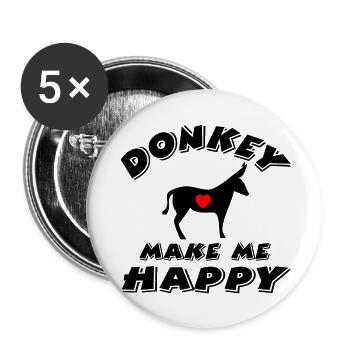 Donkey - Buttons large 2.2''/56 mm (5-pack) - white - Front