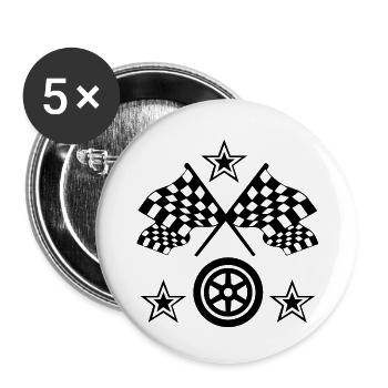 Car - Buttons large 2.2''/56 mm (5-pack) - white - Front