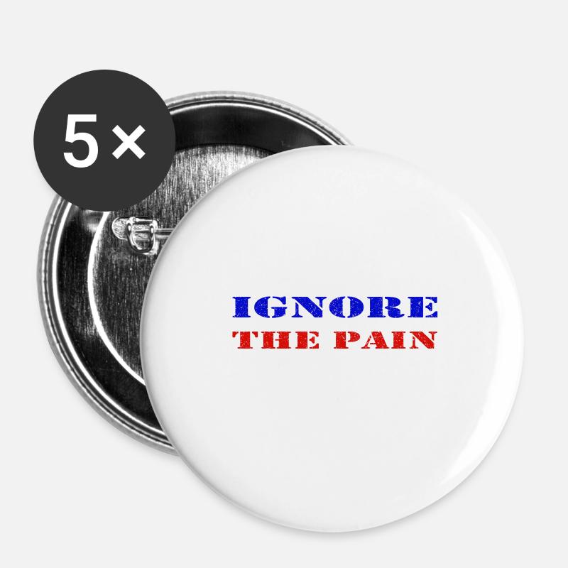 Ignore the pain - Buttons large 2.2''/56 mm (5-pack) - white