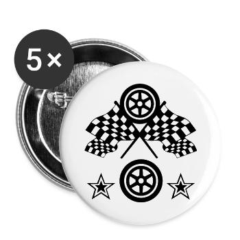 Auto - Buttons groß 56 mm (5er Pack) - Weiß - Vorne