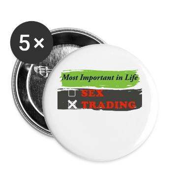 Le plus important dans la vie Motif d’échange de sexe - Lot de 5 grands badges (56 mm) - blanc - Devant