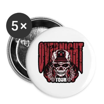 Geister sind echt und sie sind gruselig - Buttons groß 56 mm (5er Pack) - Weiß - Vorne