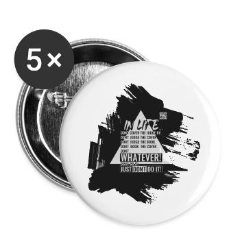 Do Not Judge A Book By Its Cover - Meme Shirt - Buttons large 2.2''/56 mm (5-pack) - white - Front