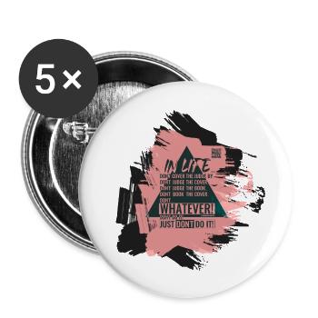Do Not Judge A Book By Its Cover - Meme Shirt - Buttons large 2.2''/56 mm (5-pack) - white - Front