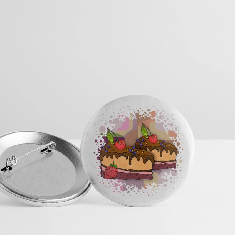 Gâteau Lot de 5 grands badges (56 mm)