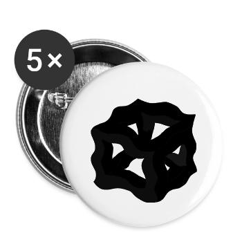 Dream cube or Black Plato's Cube - Buttons large 2.2''/56 mm (5-pack) - white - Front
