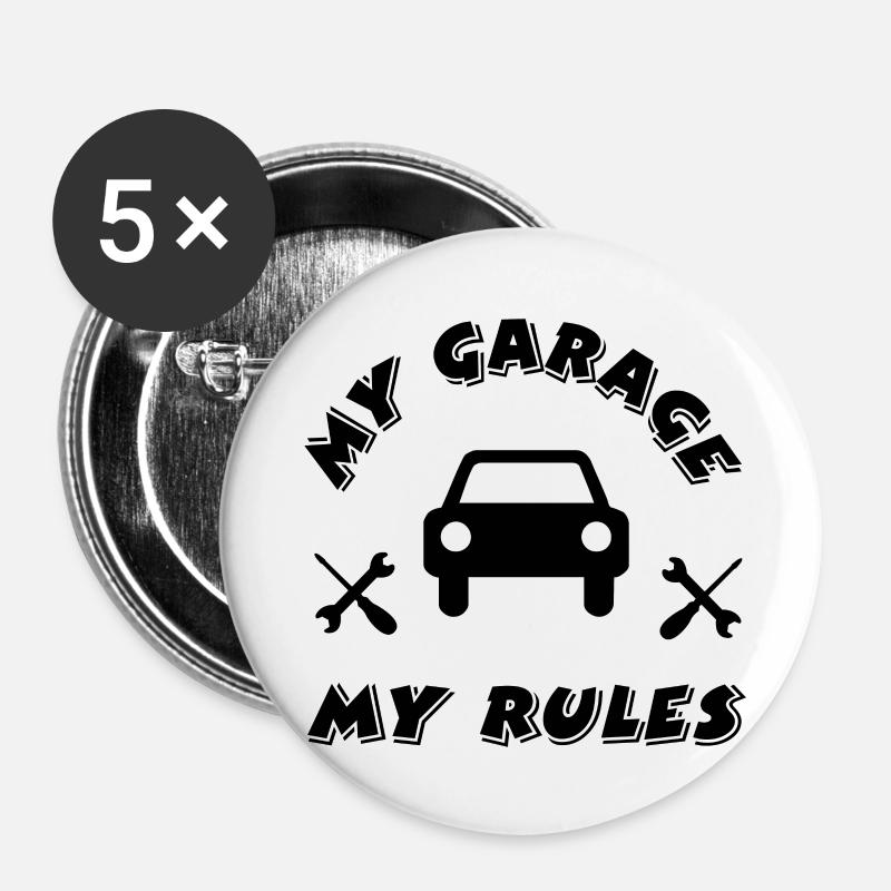 Garage - Buttons large 2.2''/56 mm (5-pack) - white