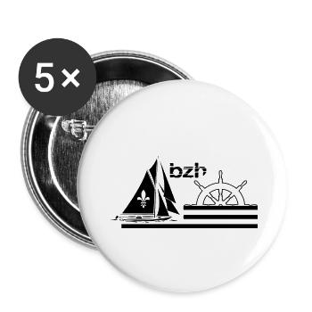 BZH - Buttons large 2.2''/56 mm (5-pack) - white - Front