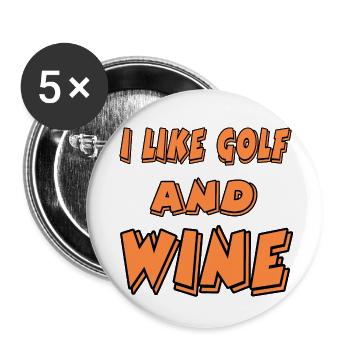 Golf - Buttons groß 56 mm (5er Pack) - Weiß - Vorne
