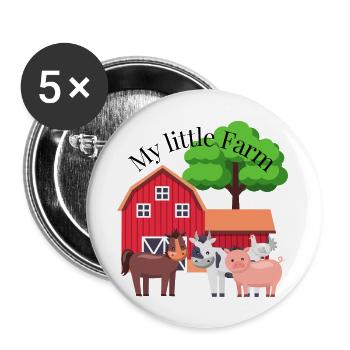 Baby sayings Baby clothes Children's clothing - Buttons large 2.2''/56 mm (5-pack) - white - Front