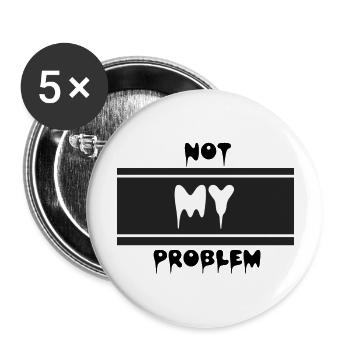 Not my problem - Buttons large 2.2''/56 mm (5-pack) - white - Front