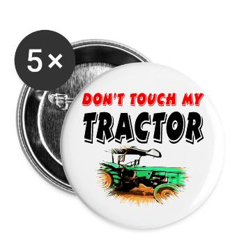 Tractor - Buttons large 2.2''/56 mm (5-pack) - white - Front