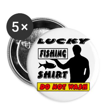 Angeln - Buttons groß 56 mm (5er Pack) - Weiß - Vorne
