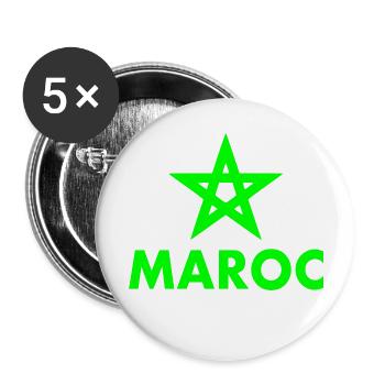 Marokko - Buttons groß 56 mm (5er Pack) - Weiß - Vorne