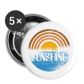 Sunshine - Buttons large 2.2''/56 mm (5-pack) - white - Front
