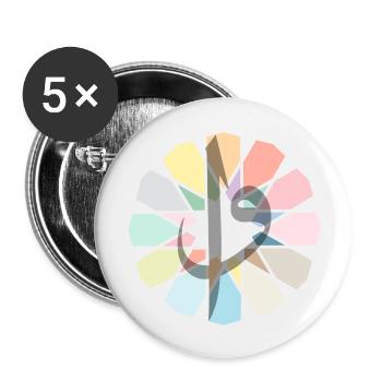 Elif Vav - Buttons groß 56 mm (5er Pack) - Weiß - Vorne