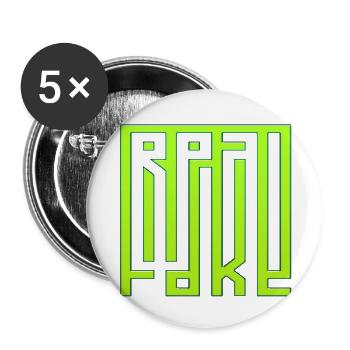 denken falsche positive Gedanken glückliche Meditation - Buttons groß 56 mm (5er Pack) - Weiß - Vorne