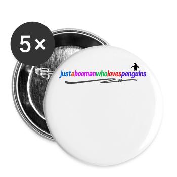 Animal Zoo Penguin Cool Statement Seabird - Buttons large 2.2''/56 mm (5-pack) - white - Front
