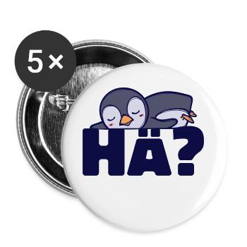 Süß Pinguin Spruch Vogel Tier Arktis Kalt - Buttons groß 56 mm (5er Pack) - Weiß - Vorne