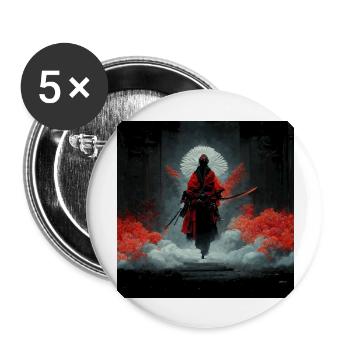 le réveil du ronin - Lot de 5 grands badges (56 mm) - blanc - Devant