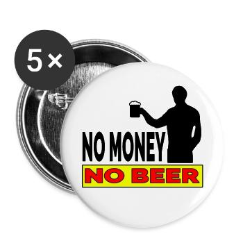 Beer - Buttons large 2.2''/56 mm (5-pack) - white - Front