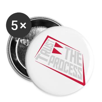 trust the process Quote - Buttons large 2.2''/56 mm (5-pack) - white - Front