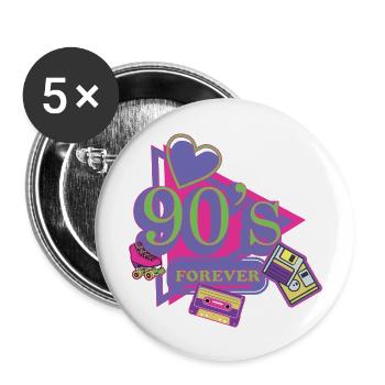 Proverbes des années 1990 Idée cadeau des années 90 - Lot de 5 grands badges (56 mm) - blanc - Devant