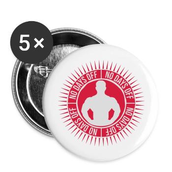 pas de jours de congé devis - Lot de 5 grands badges (56 mm) - blanc - Devant