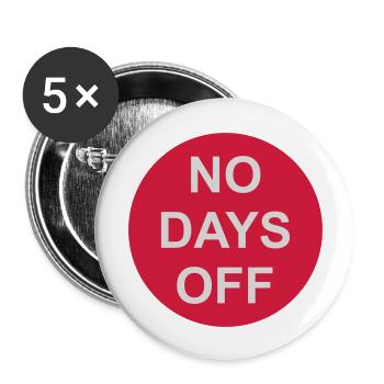 pas de jours de congé devis - Lot de 5 grands badges (56 mm) - blanc - Devant