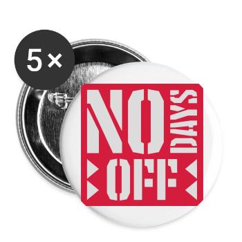 pas de jours de congé devis - Lot de 5 grands badges (56 mm) - blanc - Devant