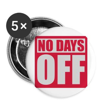 pas de jours de congé devis - Lot de 5 grands badges (56 mm) - blanc - Devant