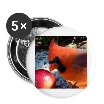 Cardinal du Nord - Lot de 5 grands badges (56 mm) - blanc - Devant