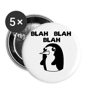 Antarktis Kalt Tier Pinguin Statement Vogel - Buttons groß 56 mm (5er Pack) - Weiß - Vorne